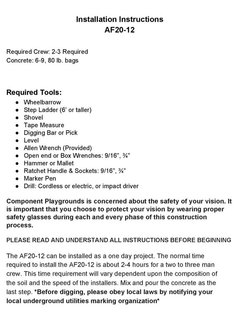 Component Playgrounds AF20-12 User manual