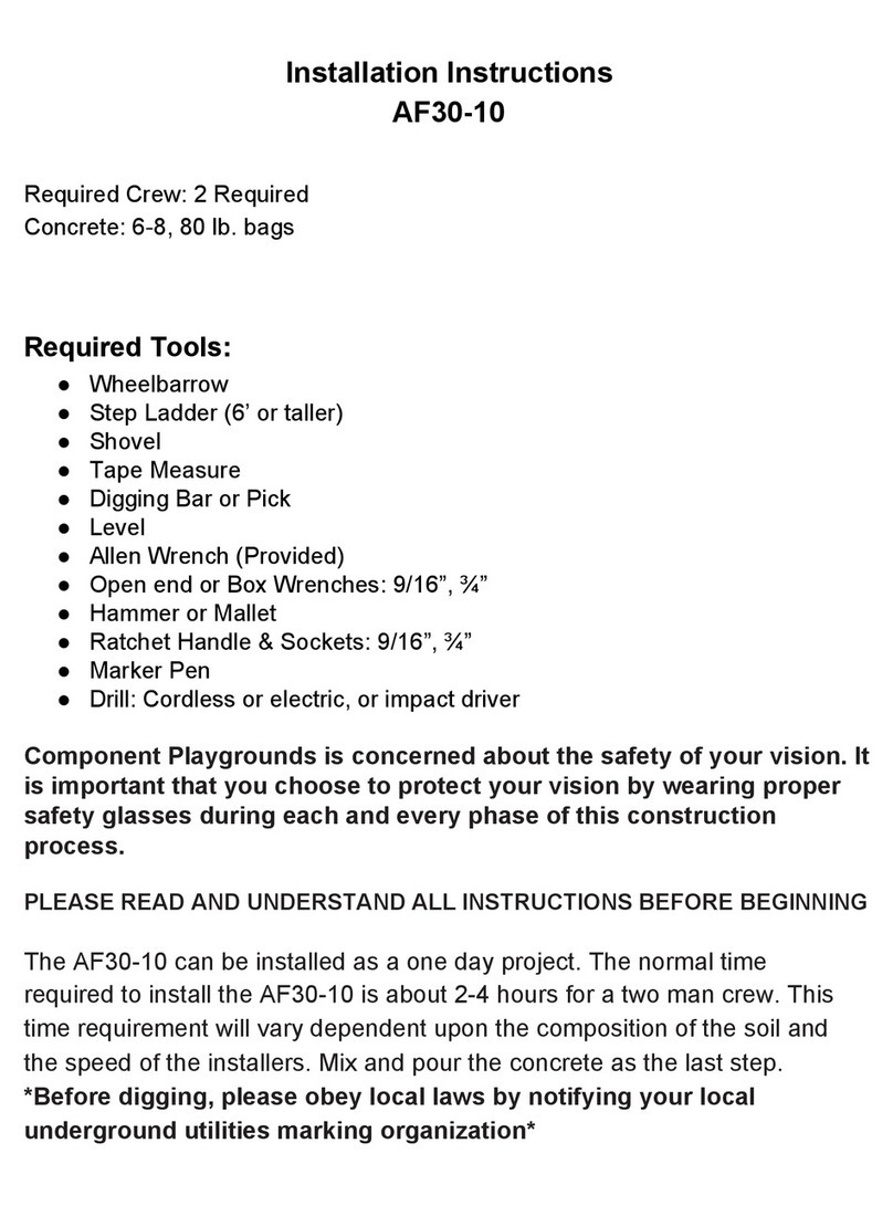 Component Playgrounds AF30-10 User manual