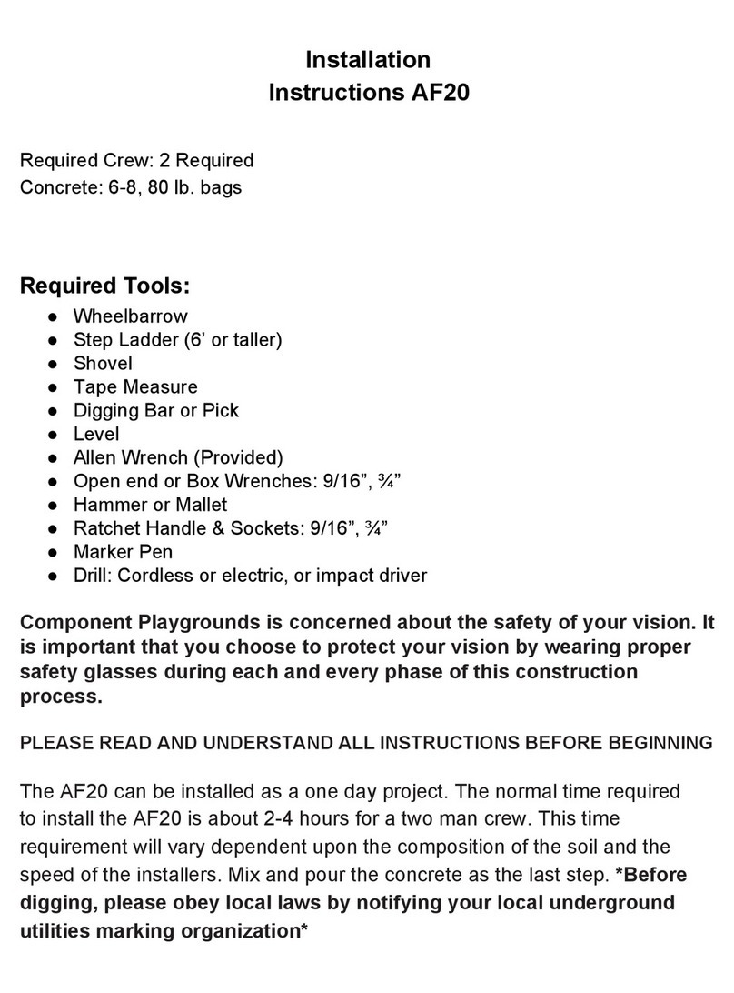 Component Playgrounds AF20 User manual
