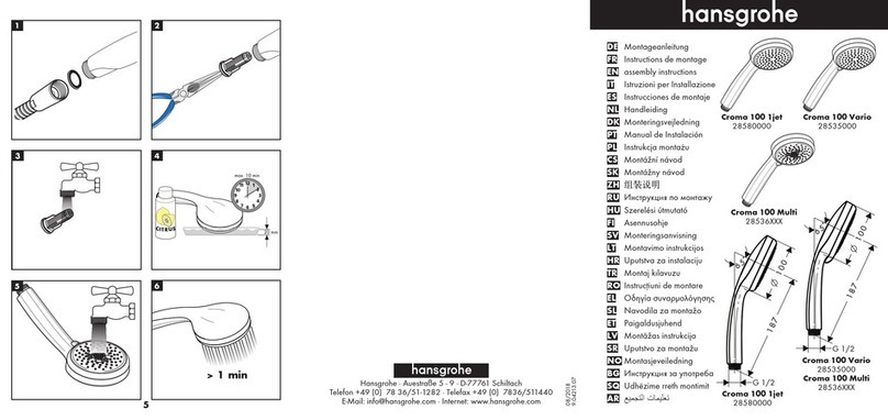 Hans Grohe Croma 100 Vario 28535000 Assembly instructions Hans Grohe Croma 100 Vario 28535000 Assembly instructions