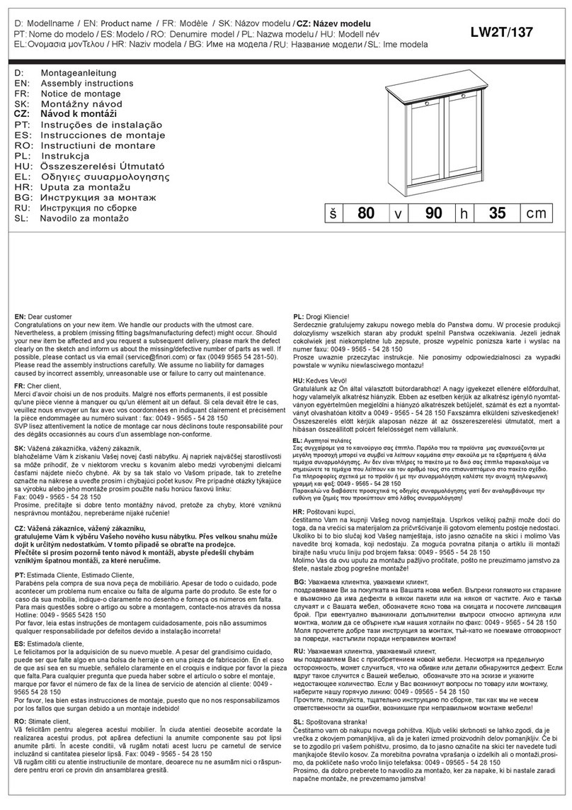 Finori LW2T/137 User manual