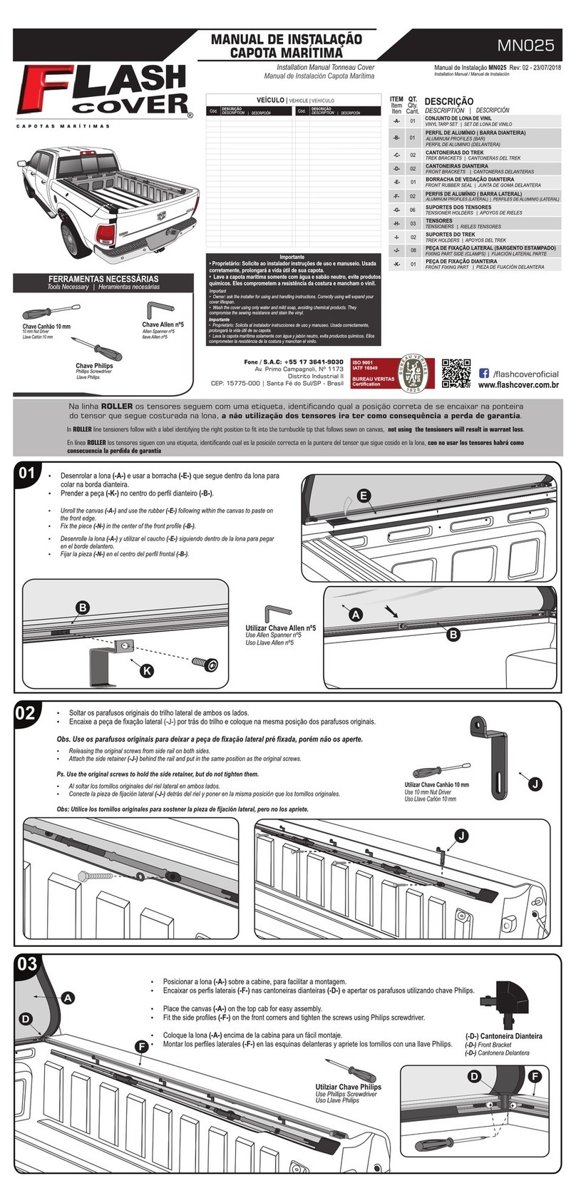 Flash Cover MN025 installation manual