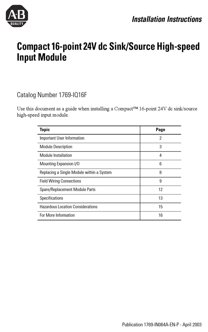 AB Quality 1769-IQ16F User manual
