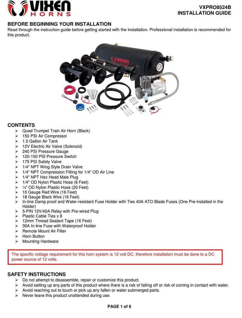 Vixen Horns VXPRO8524B installation guide