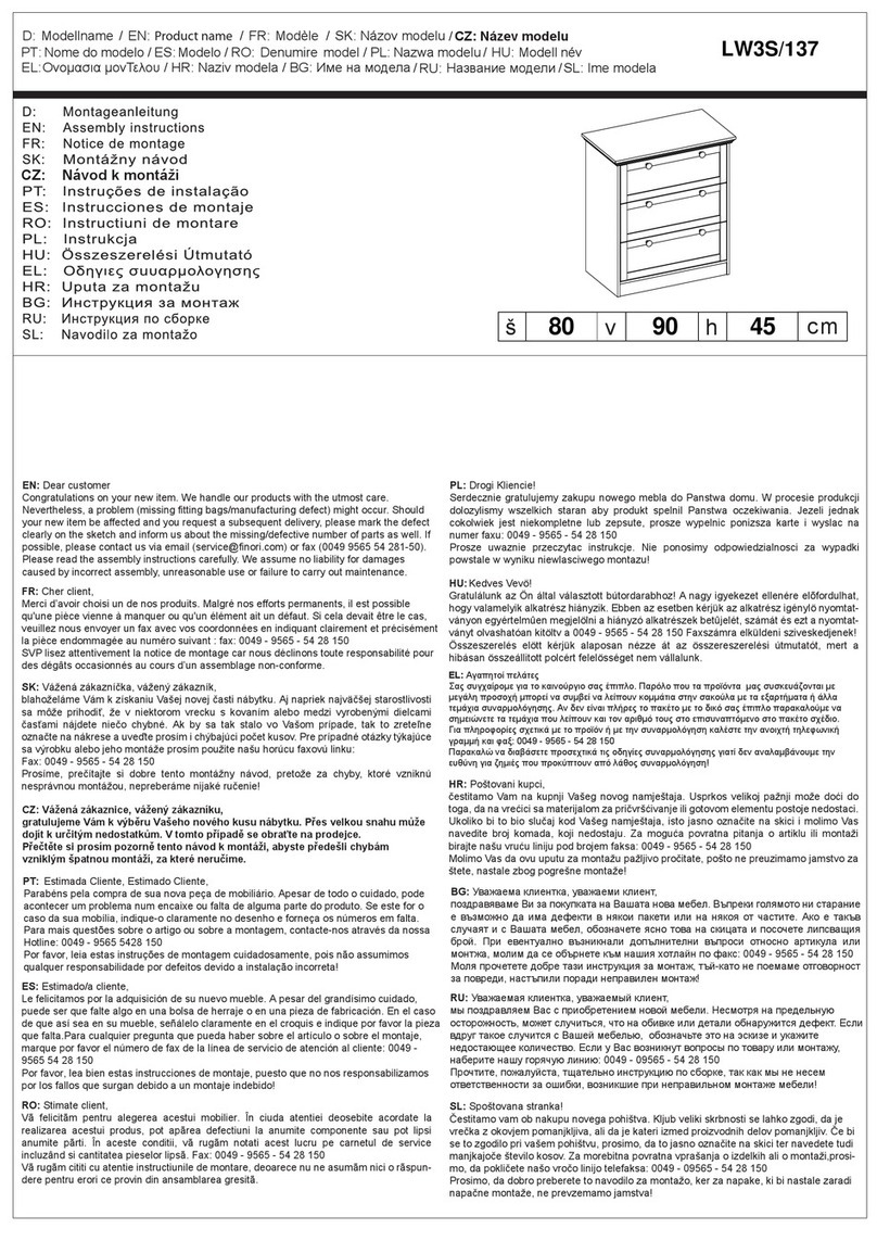 Finori LW3S/137 User manual