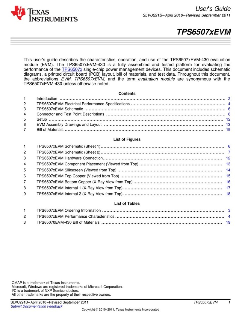 Texas Instruments TPS6507xEVM User manual