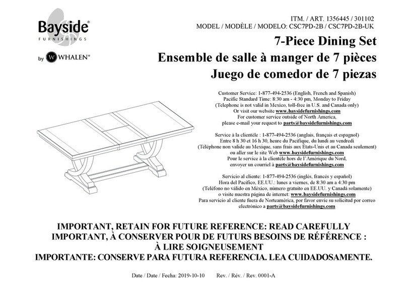 Whalen Bayside CSC7PD-2B-UK User manual