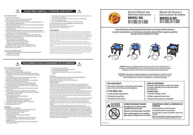 GAS ONE Vivi Create HT-C-5001 Manual
