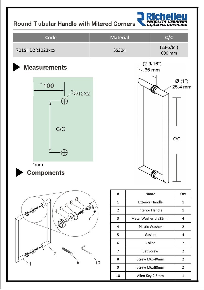 Richelieu 701SHD2R1023 Series User manual