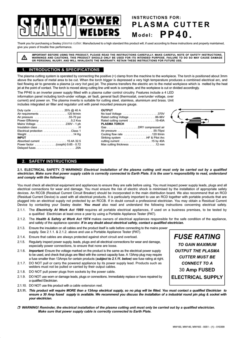 Sealey PP40 User manual