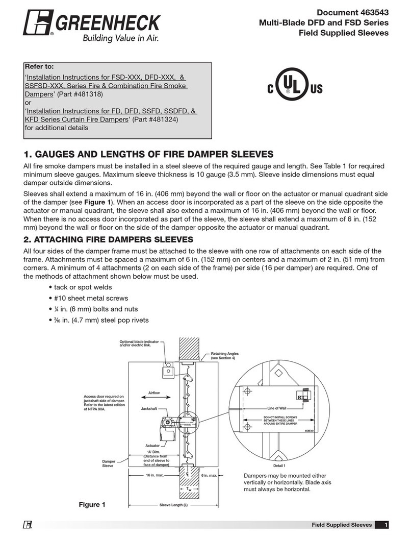 Greenheck Multi-Blade DFD Series manual Greenheck Multi-Blade DFD Series manual