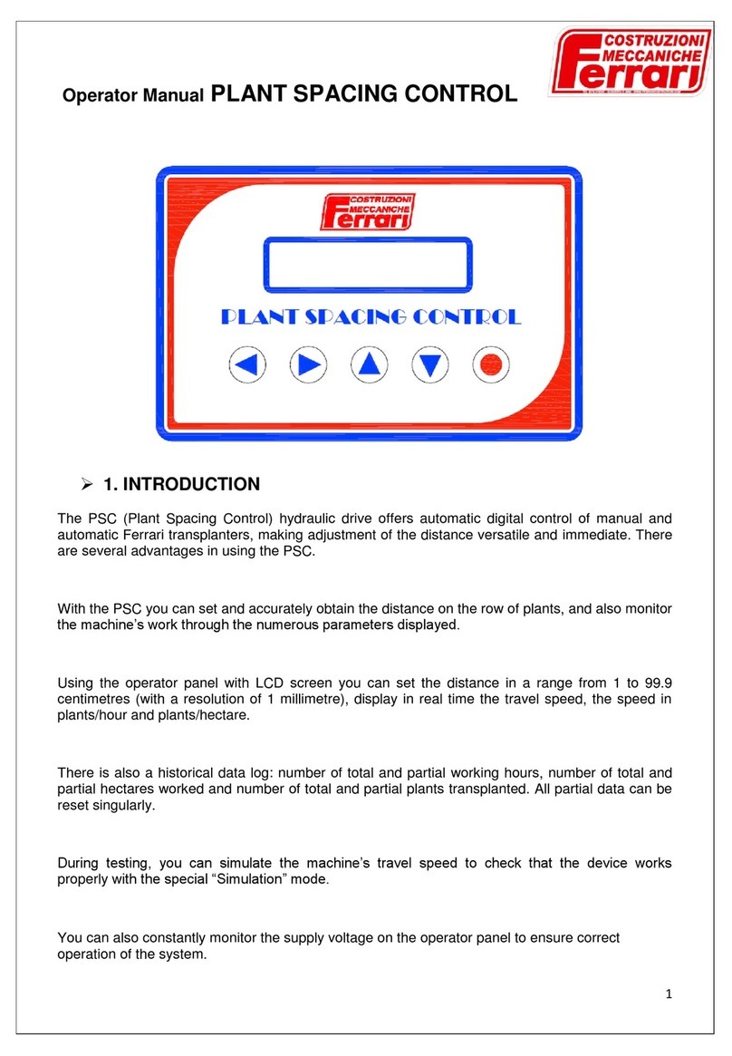 Ferrari Costruzioni Meccaniche PSC Operator's manual