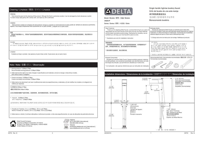 Delta FILIS 34025-P installation instructions
