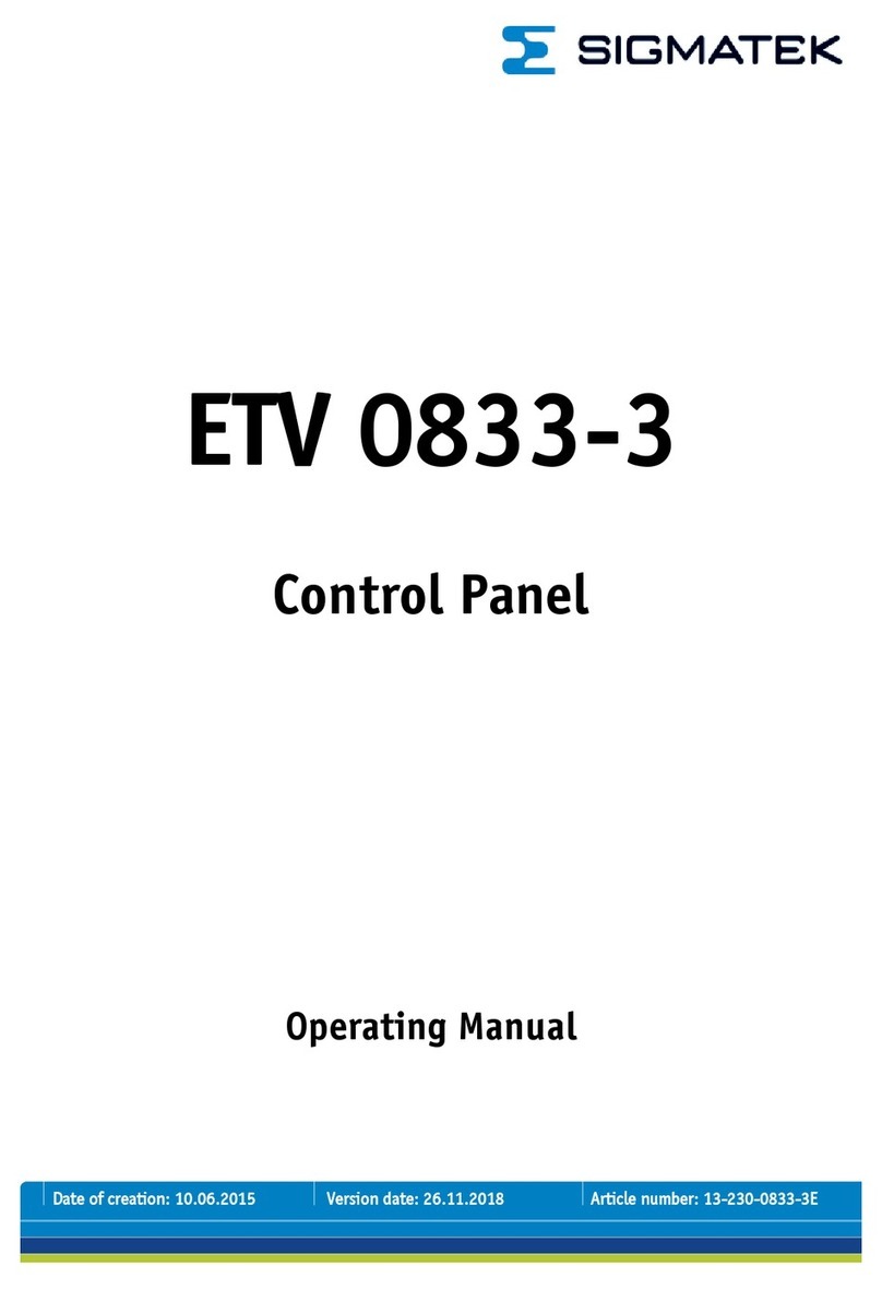 SIGMA TEK ETV 0833-3 operating manual
