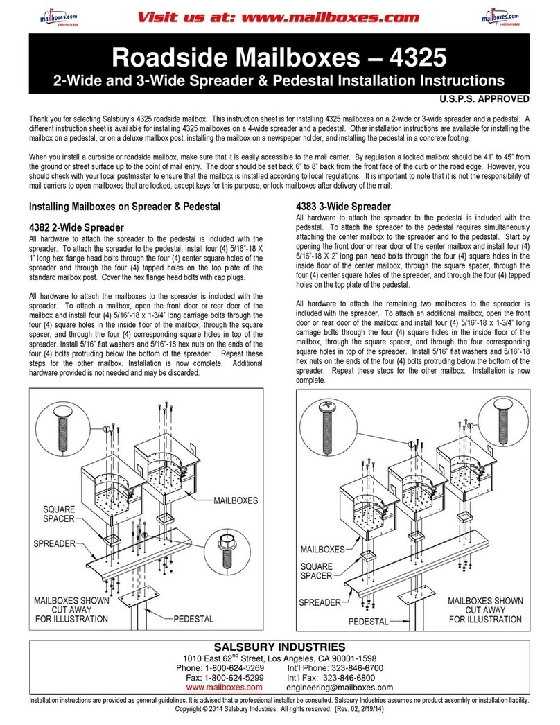 Salsbury Industries 4325 User manual