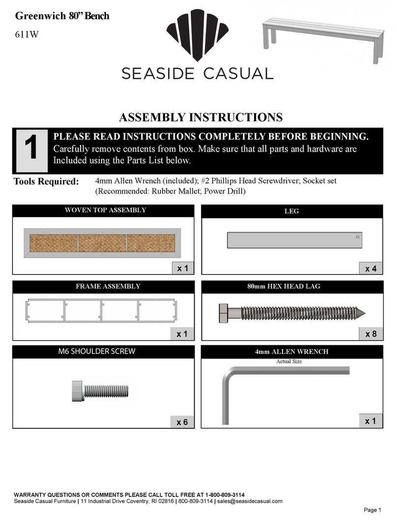Seaside Casual Greenwich 611W User manual