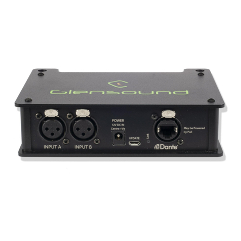Glensound Dante AOIP2M Installation guide Glensound Dante AOIP2M Installation guide