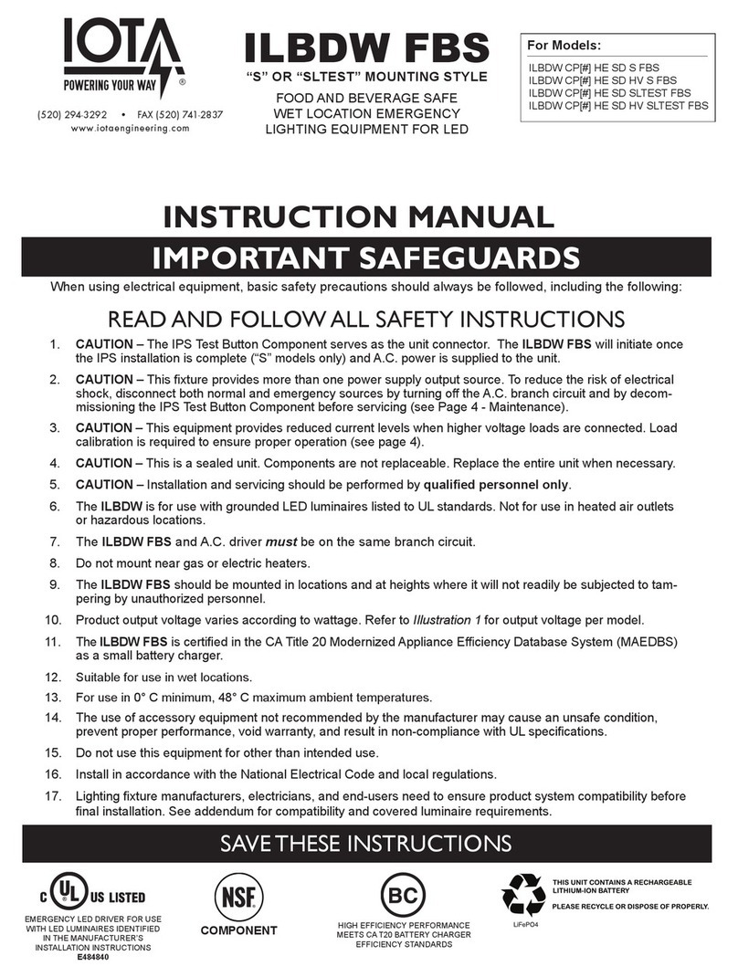 IOTA ILBDW FBS User manual