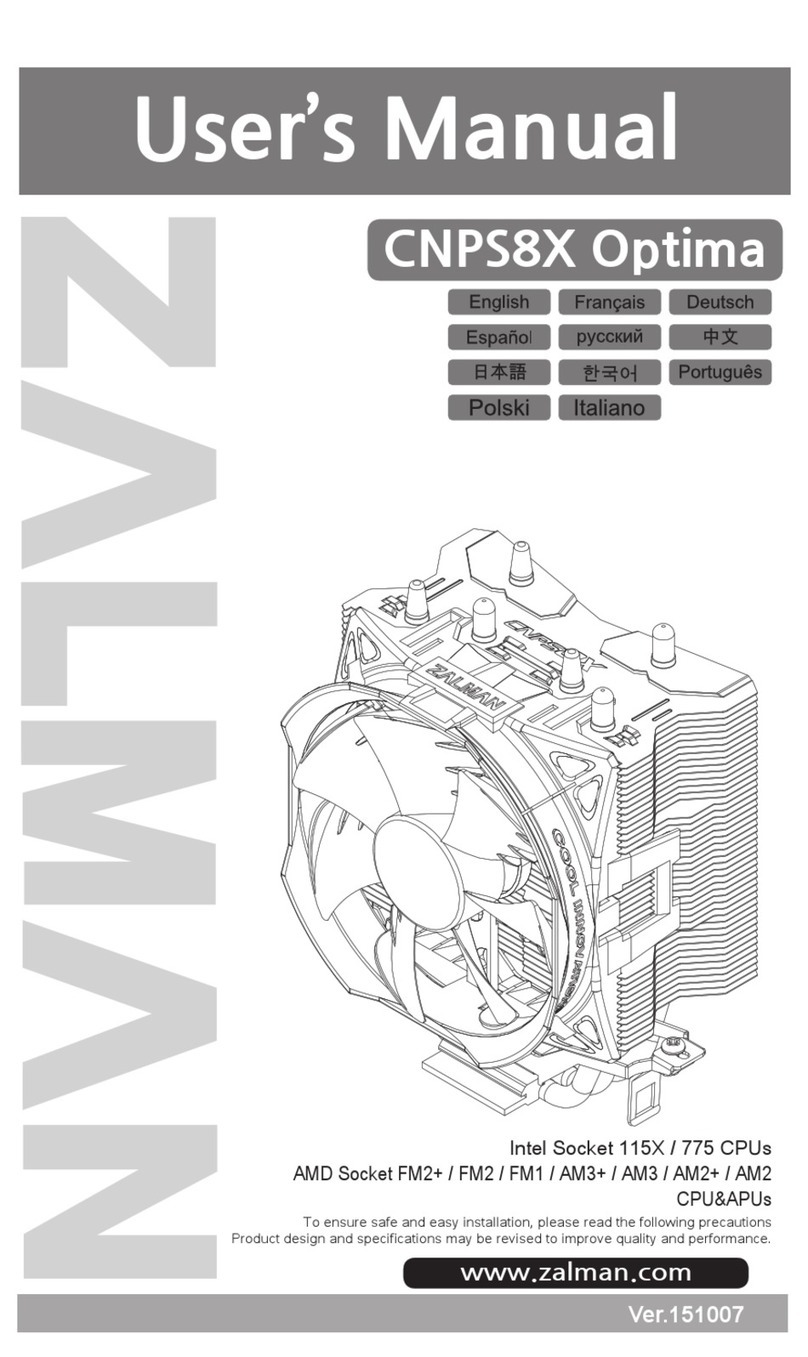 ZALMAN Optima CNPS8X User manual ZALMAN Optima CNPS8X User manual