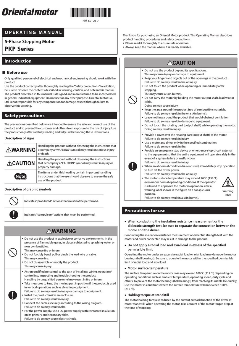 Oriental motor PKP Series User manual