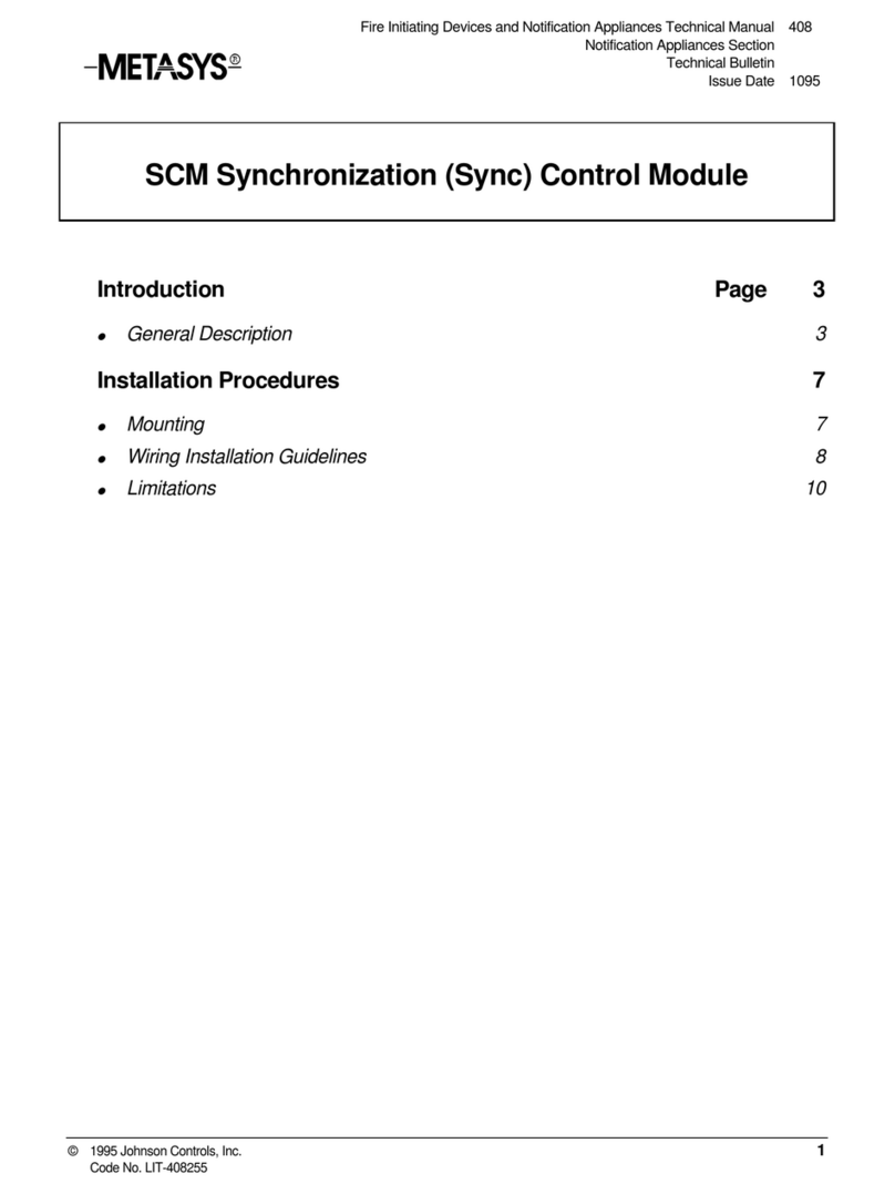 Metasys SCM Synchronization manual