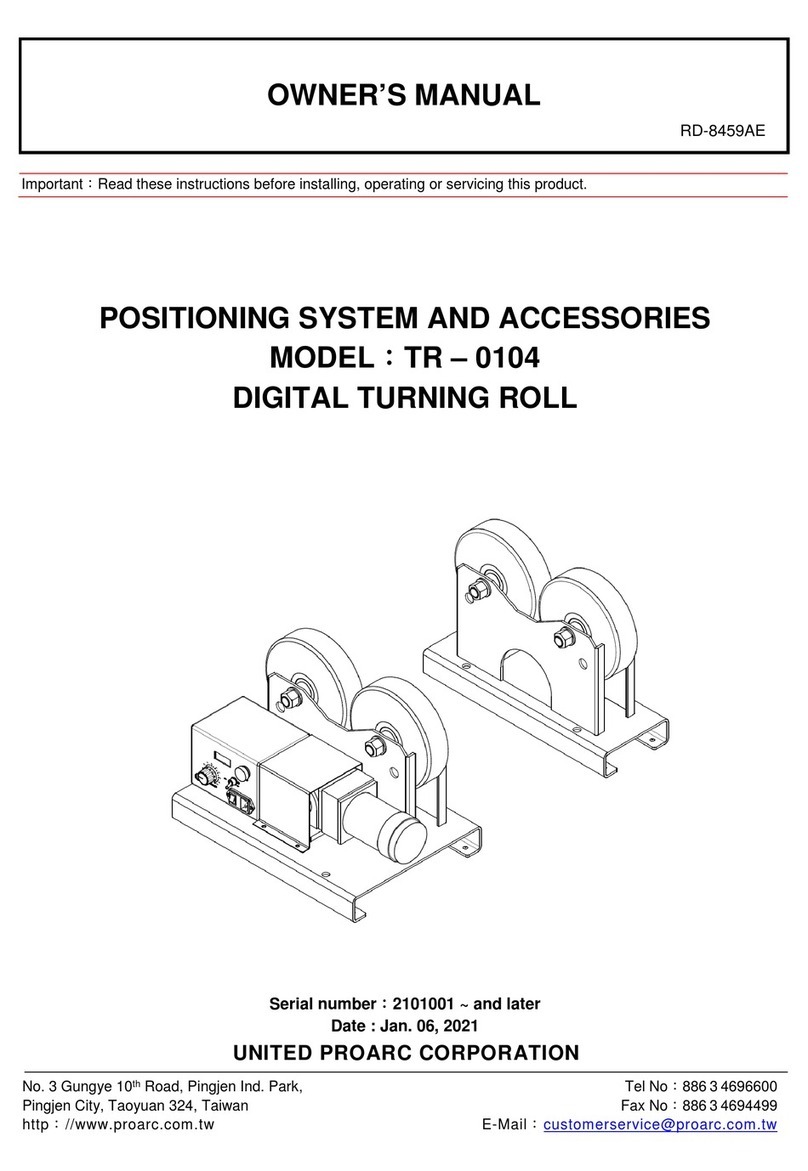 ProArc TR-0104 owner's manual