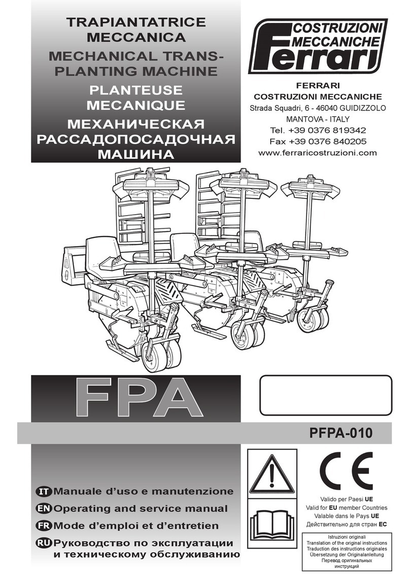 Ferrari Costruzioni Meccaniche FPA Operating and service manual