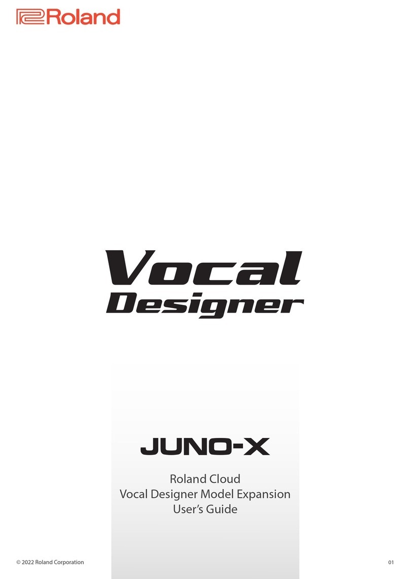 Roland Vocal Designer User manual