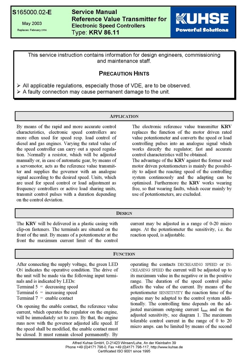 Kuhse KRV 86.11 Service manual