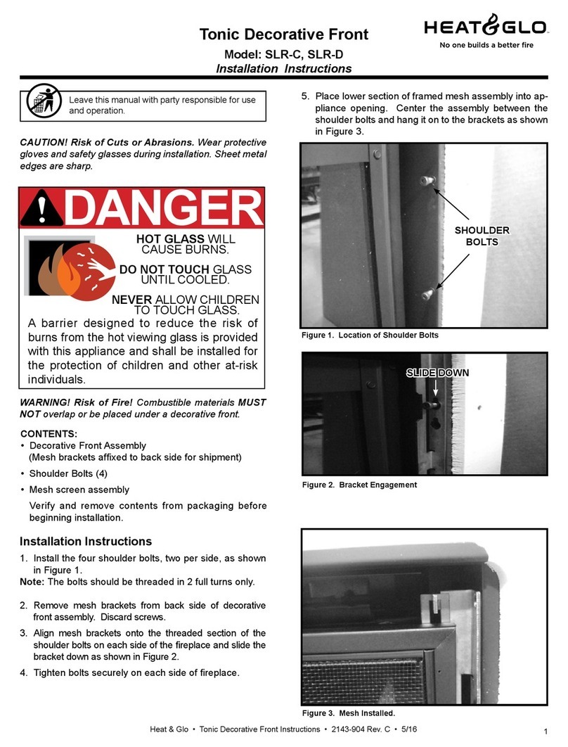 Heat & Glo Tonic SLR-C User manual Heat & Glo Tonic SLR-C User manual