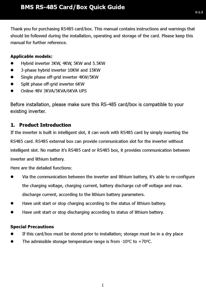 MPP Solar RS485 User manual