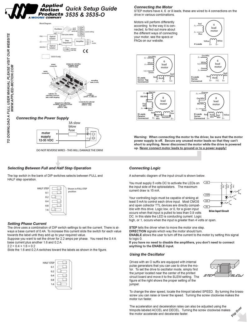 Moons' Applied Motion Products 3535 User manual Moons' Applied Motion Products 3535 User manual