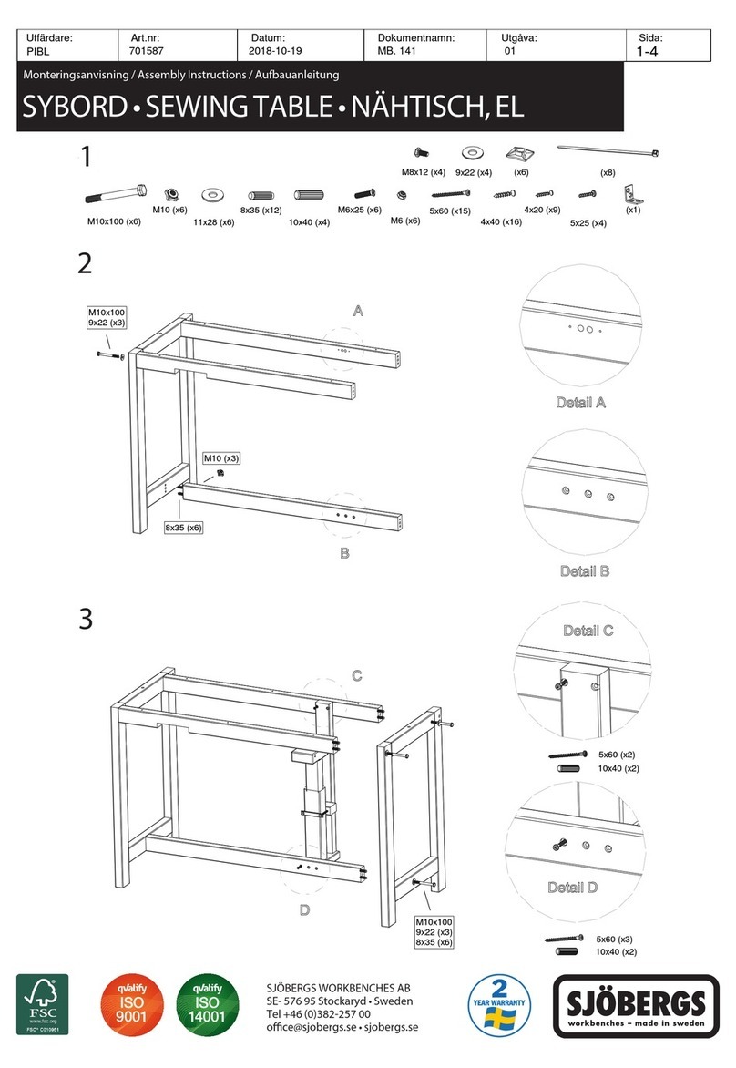 Sjobergs 701587 Assembly instructions