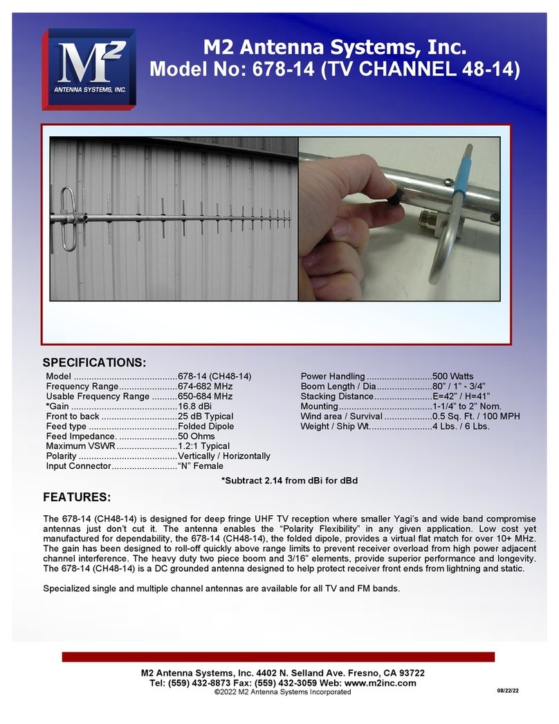 M2 Antenna Systems 678-14 User manual