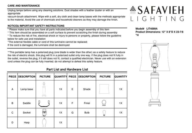 Safavieh LIT4099A User manual