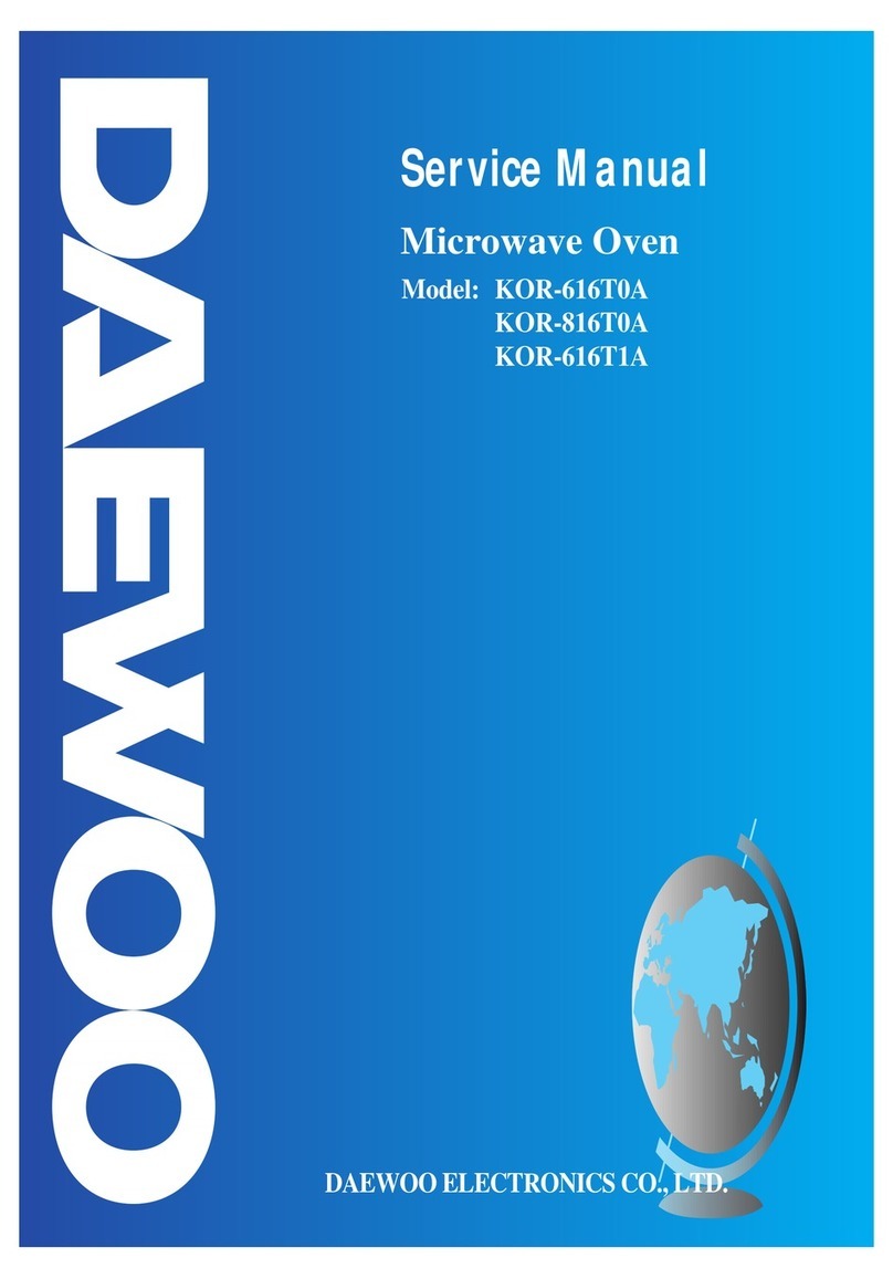 DAEWOO ELECTRONICS KOR-616T0A Service manual DAEWOO ELECTRONICS KOR-616T0A Service manual