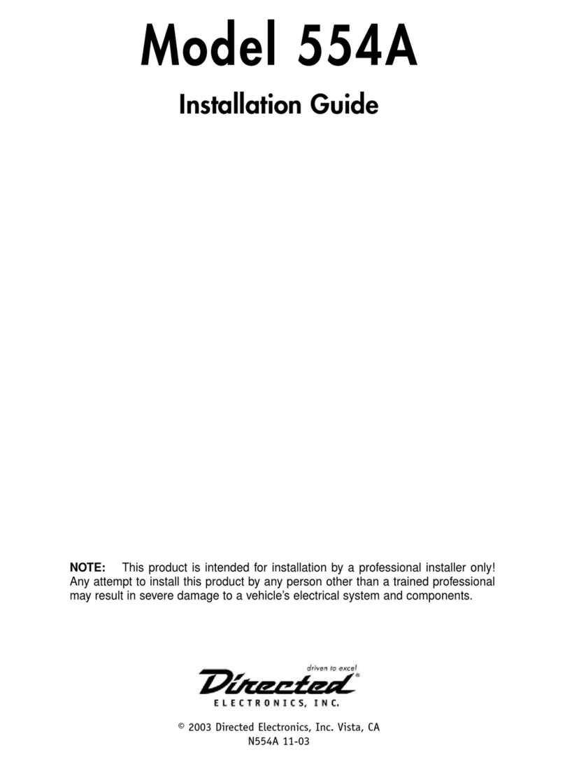 Directed Electronics 554A installation guide Directed Electronics 554A installation guide
