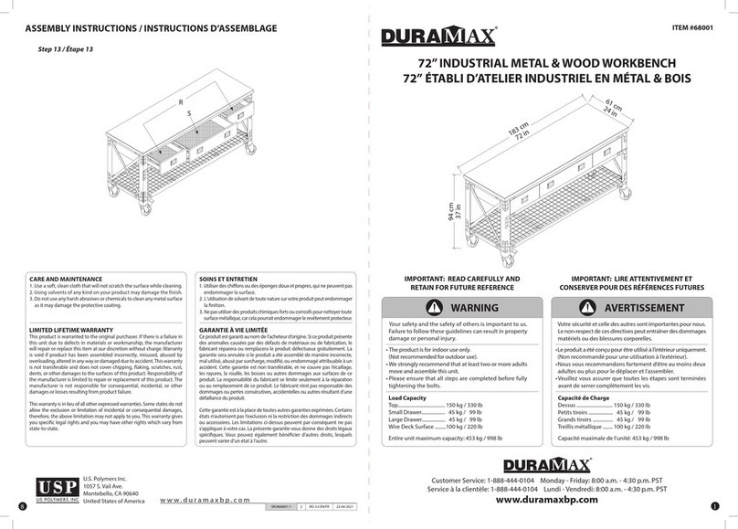 Dura-Max 68001 Assembly instructions