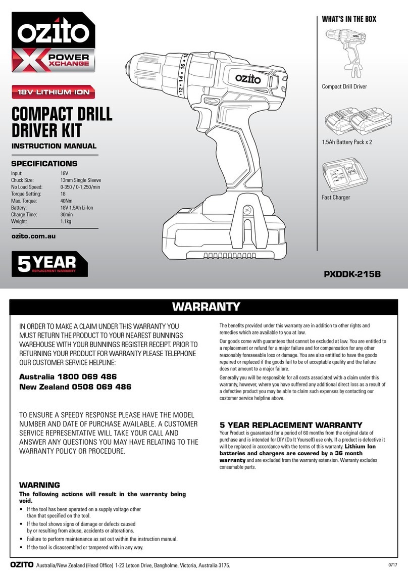 Ozito PXDDK-215B instruction manual