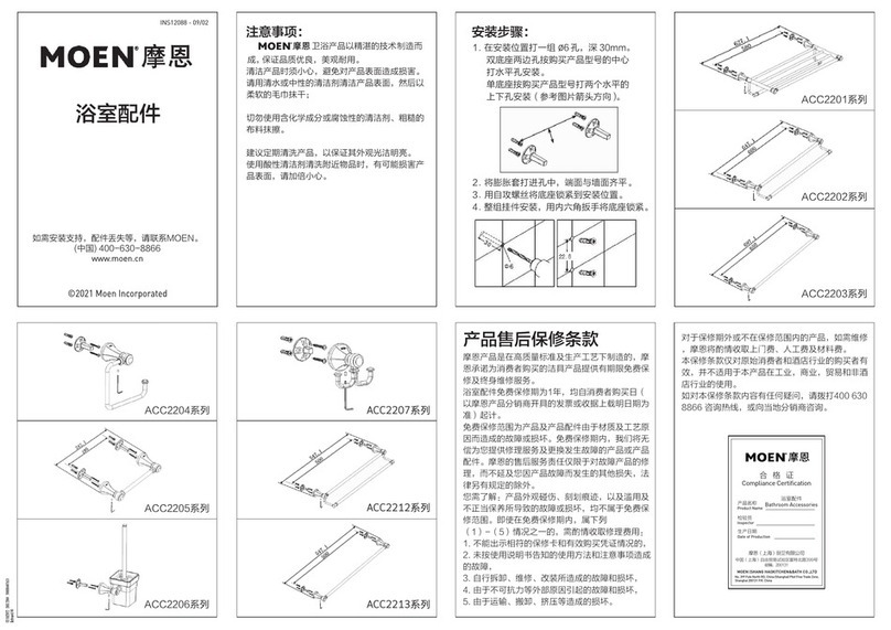Moen ACC2203 installation instructions
