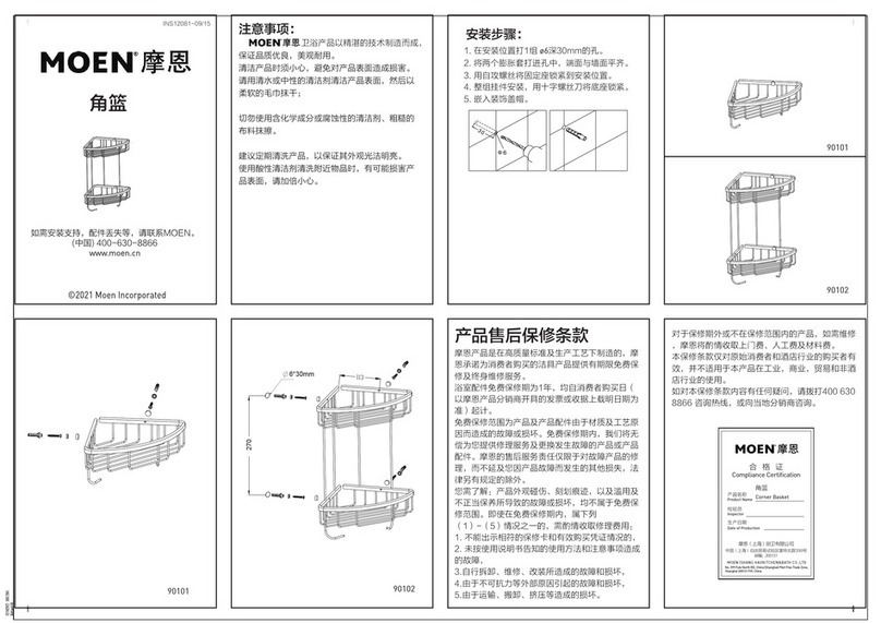 Moen 90102 installation instructions