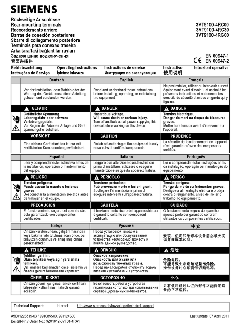 Siemens 3VT9100-4RC00 operating instructions