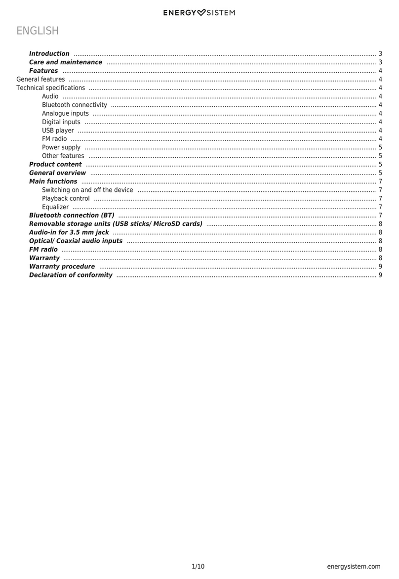 ENERGY SISTEM Home Speaker 8 Lounge user manual