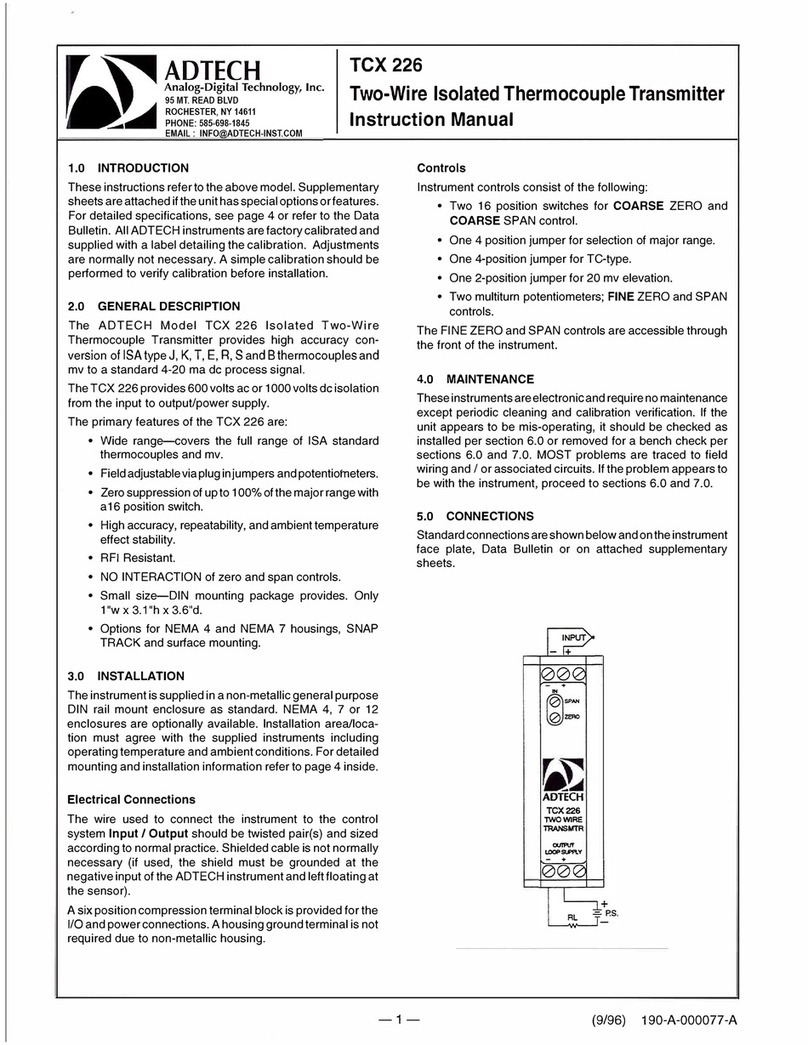 Adtech TCX 226 User manual