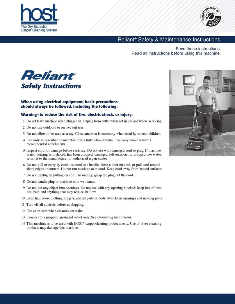 Host Reliant Safety & maintenance instructions Host Reliant Safety & maintenance instructions