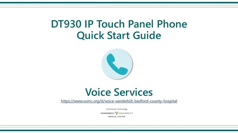 Vanderbilt DT930 quick start guide