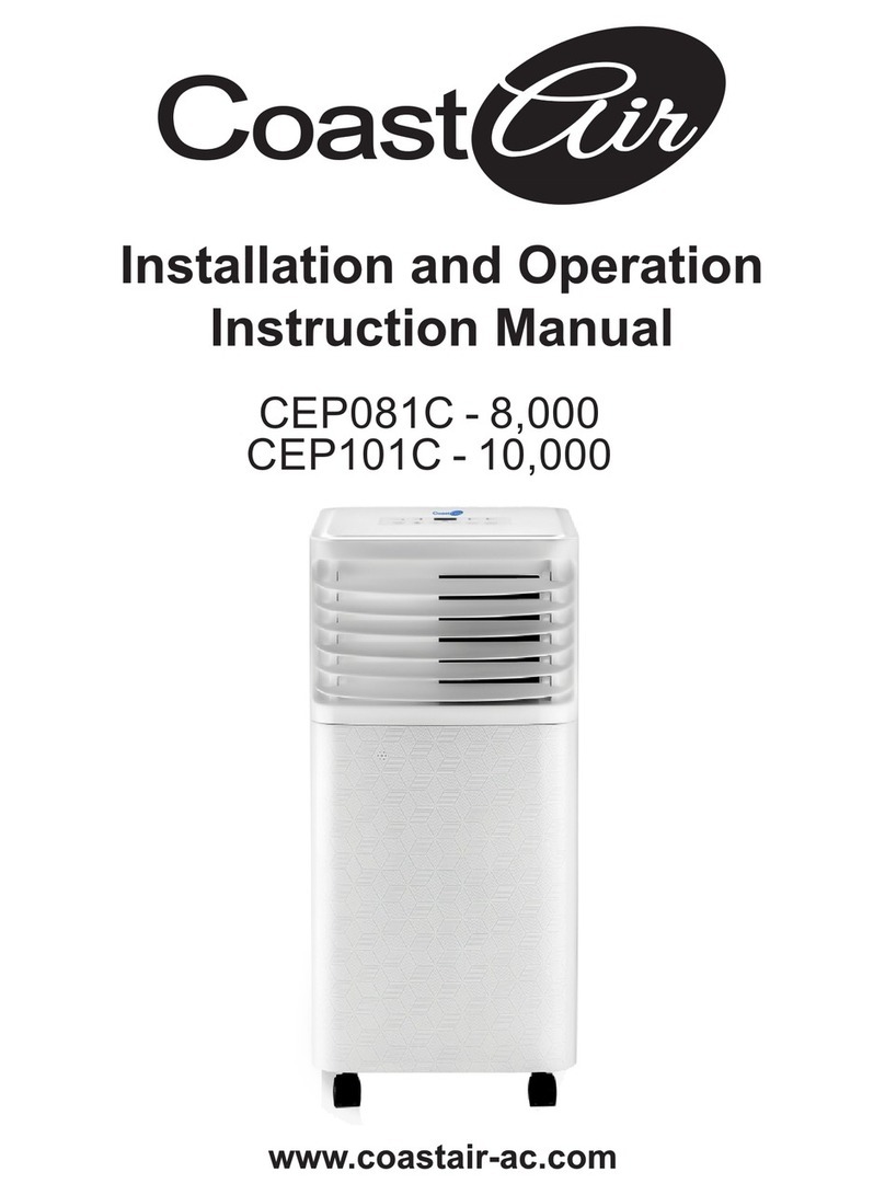 Coast-Air CEP081C Installation and operation instruction manual