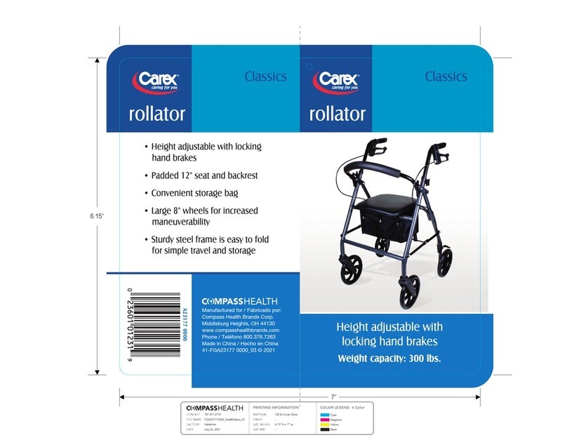 COMPASS HEALTH Carex Classics quick start guide