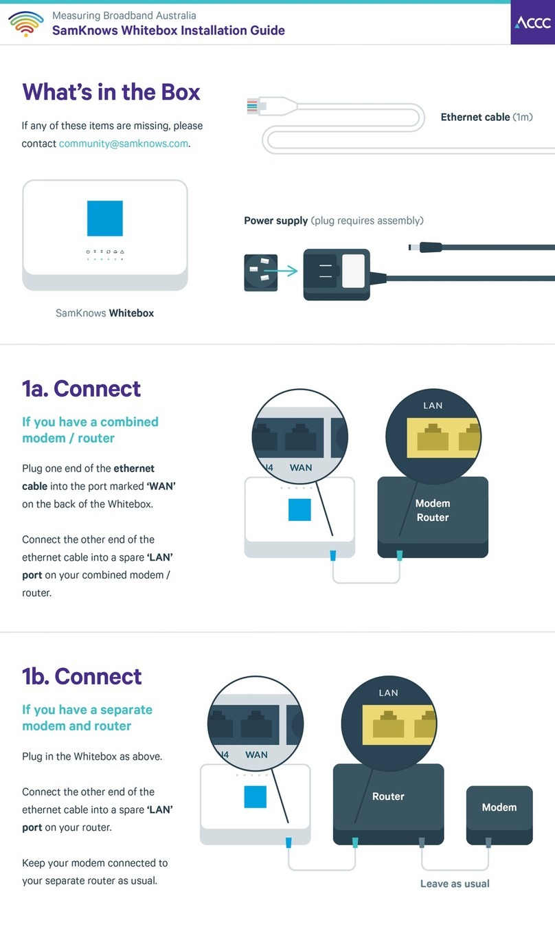 SamKnows Whitebox installation guide SamKnows Whitebox installation guide