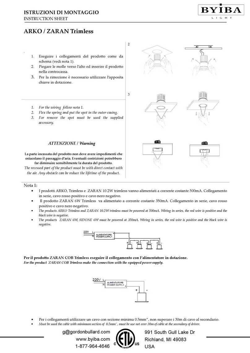 Byiba ARKO Trimless instruction sheet Byiba ARKO Trimless instruction sheet